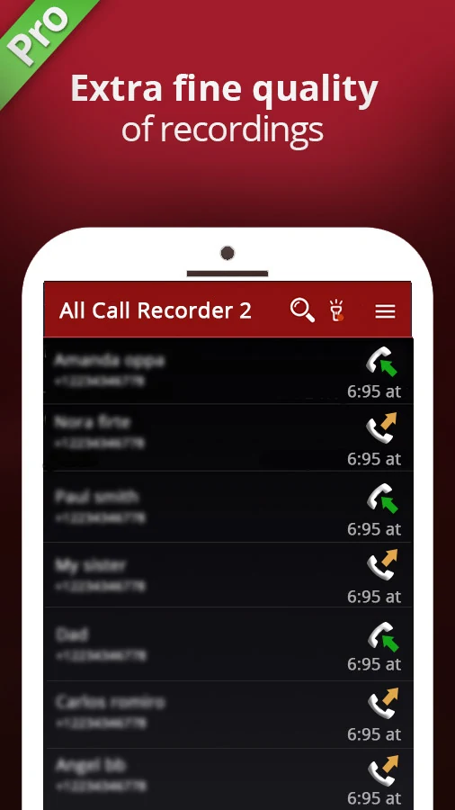 Official All Call Recorder interface